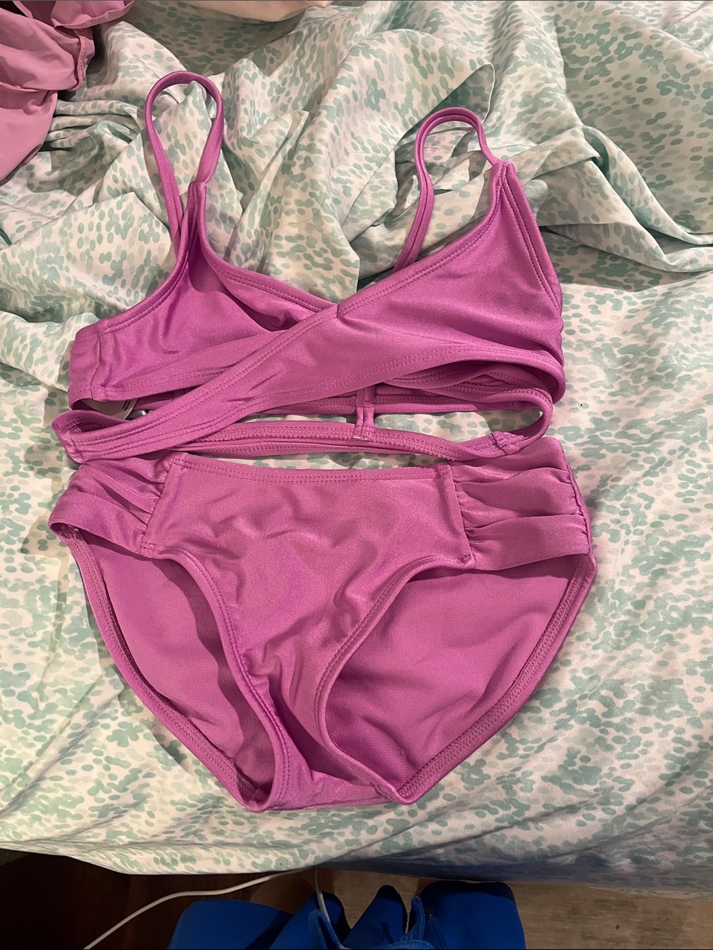 Lilac Strappy Two-Piece Swimsuit